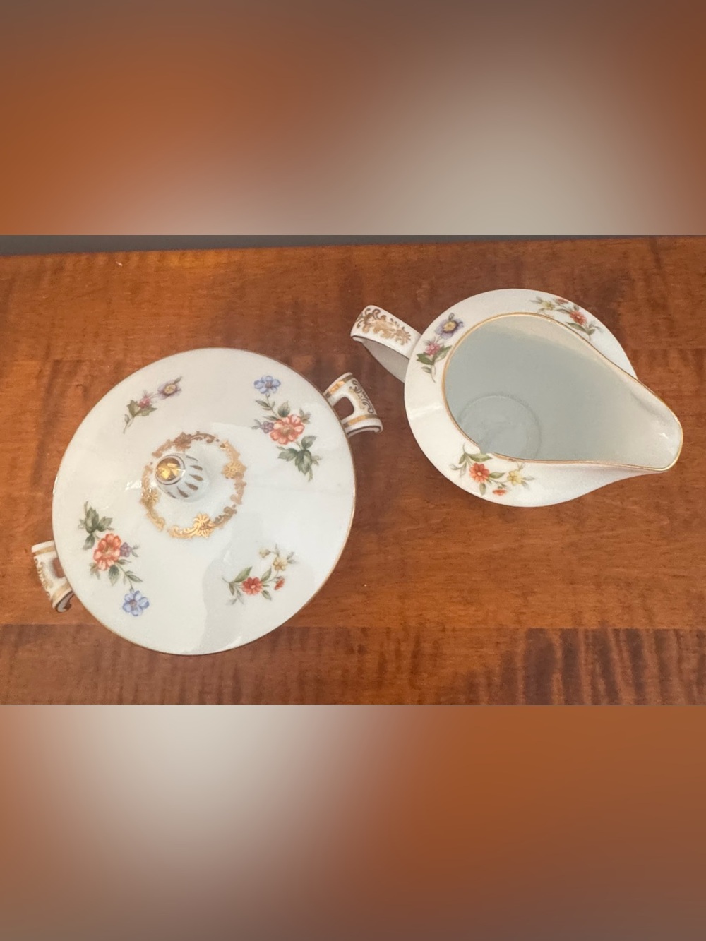 Vintage Harmony House Dresdania China.  Sugar & Creamer